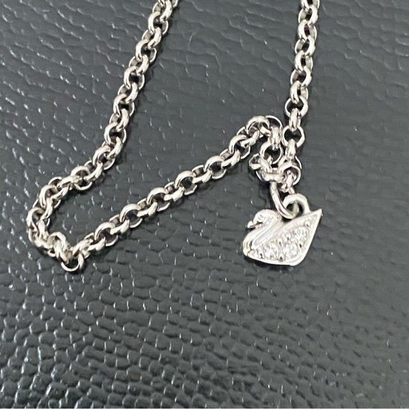 SWAROVSKI Signed Ladies PIN-UP Crystal Rhinestone Silver Gold Balls 30” Necklace - Picture 13 of 15